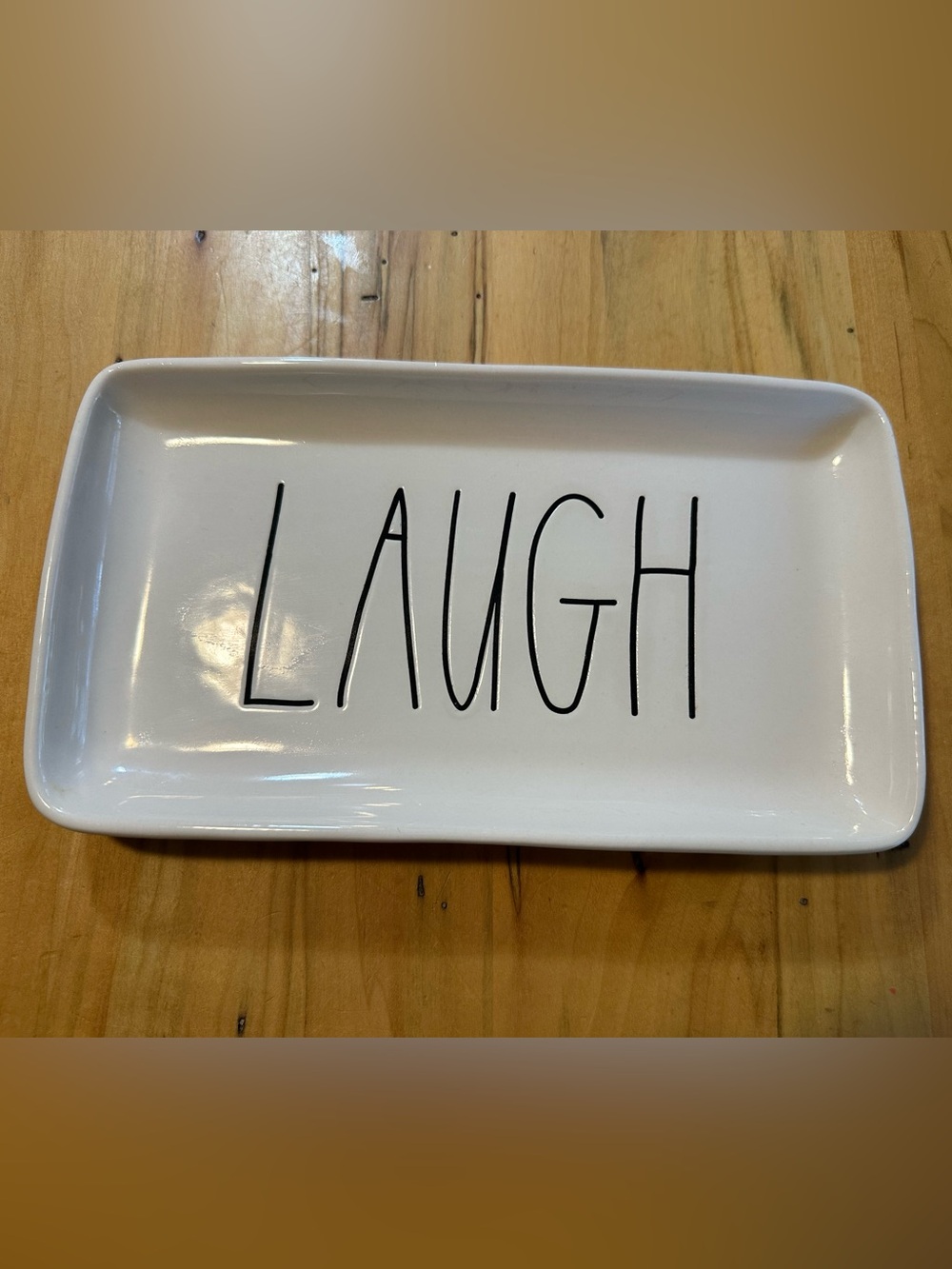 3/$40 Rae Dunn 'LAUGH' Plate - Picture 2 of 3
